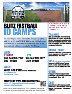 Beaumont Blitz ID Camps start in September. Click here for more info.